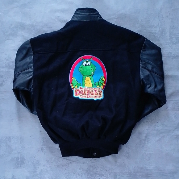 Vintage Other - RARE Vintage 1990s The Adventures Of Dudley The Dragon Varsity Jacket